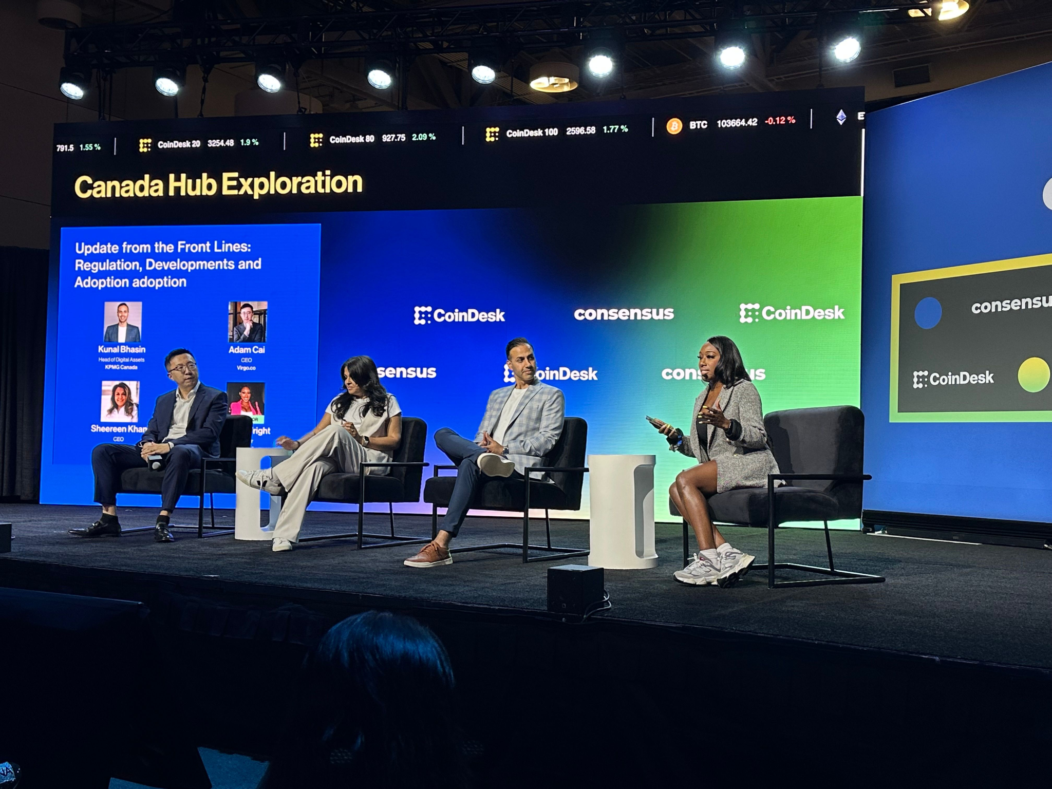 Ashley Wright moderating at Consensus Toronto